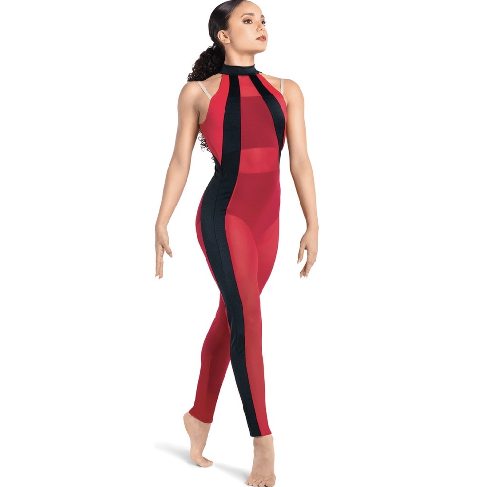 Tenth House Solaris Red And Black Dance Unitard Adult ...